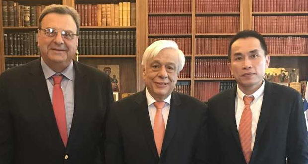 Ο Γκόρντον Τανγκ και ο Ισίδωρος Κούβελος επισκέφτηκαν τον Πρόεδρο της Δημοκρατίας