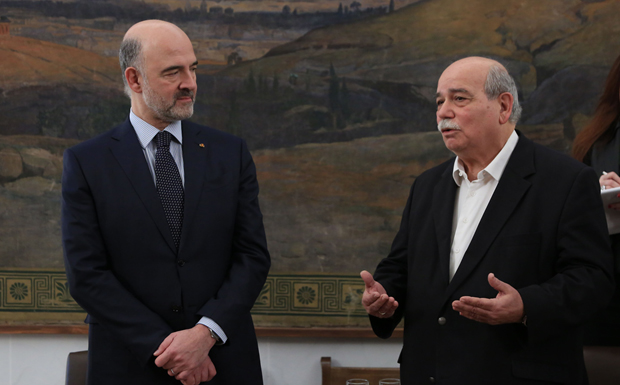 Συνάντηση του Προέδρου της Βουλής με τον Επίτροπο Οικονομικών Υποθέσεων της Ευρωπαϊκής Ένωσης