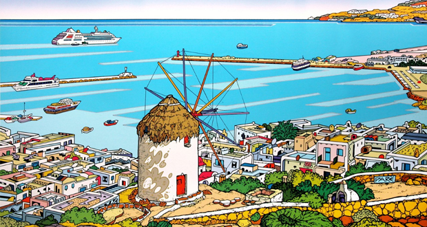 Έκθεση ζωγραφικής – Οι Κυκλάδες με την ποπ-αρτ ματιά του Μπενουά Παρέ