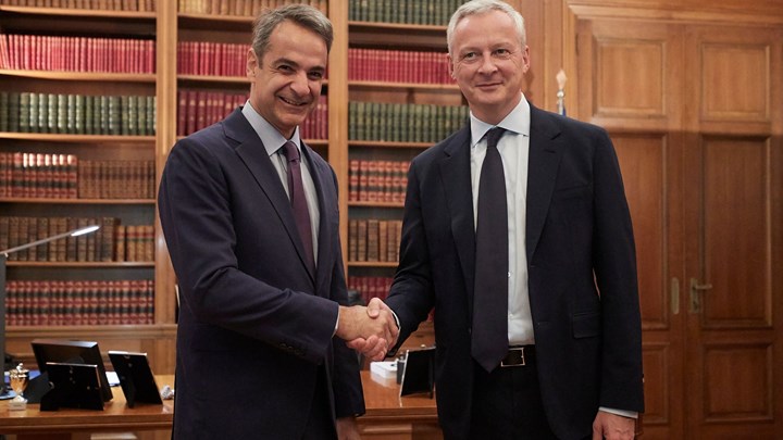 Σε φιλικό κλίμα η συνάντηση Μητσοτάκη – Λεμέρ στο Μαξίμου