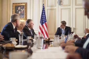Τη συμβολή των ΗΠΑ για να αντιμετωπιστεί η τουρκική προκλητικότητα ζήτησε ο Κυριάκος Μητσοτάκης (video)