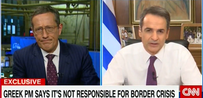 Μητσοτάκης στο CNN: Ο Ερντογάν να σταματήσει τα fake news – Θα προστατεύσουμε τα σύνορά μας (video)