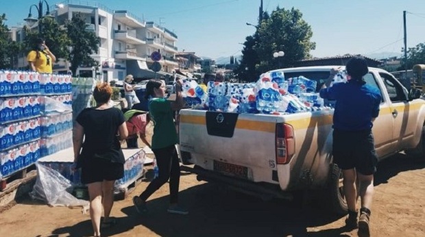 Δυναμική υποστήριξη Προσκόπων προς τους πληγέντες στην Εύβοια