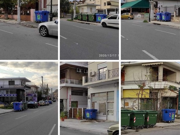 Νέοι μπλε κάδοι ανακύκλωσης σε κεντρικά σημεία της Σαλαμίνας τοποθετήθηκαν σήμερα από τον Δήμο