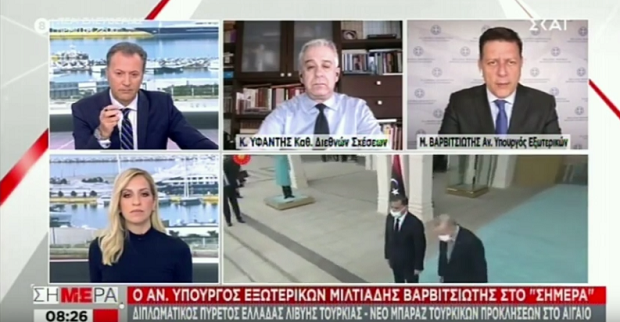 Σημεία συνέντευξης του Αναπληρωτή Υπουργού Εξωτερικών Μιλτιάδη Βαρβιτσιώτη στον τ/σ ΣΚΑΙ και τους δημοσιογράφους Δημήτρη Οικονόμου και Μαρία Αναστασοπούλου