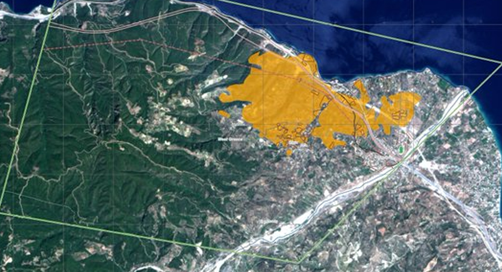 Copernicus: Ο χάρτης με την καμμένη έκταση από την πυρκαγιά στην Αιγιάλεια