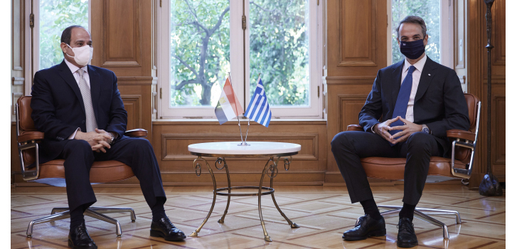 Ενέργεια, άμυνα και οι εξελίξεις σε Μεσόγειο και ευρύτερη περιοχή στη συνάντηση Μητσοτάκη-αλ Σίσι