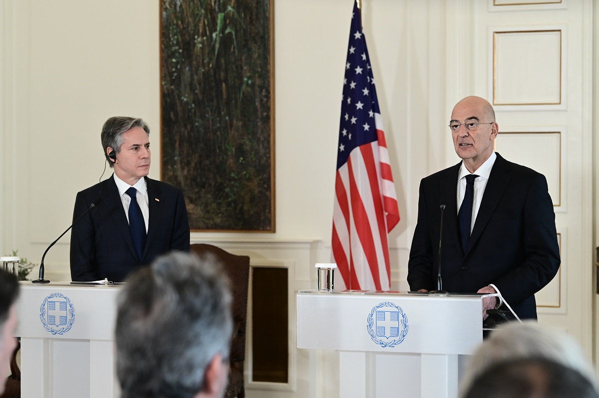 Ν. Δένδιας: Οι στρατηγικές σχέσεις Ελλάδας – ΗΠΑ έχουν φτάσει στο υψηλότερο σημείο – Άντ. Μπλίνκεν για ελληνοτουρκικά: Να αποφεύγονται απειλές που αυξάνουν την ένταση