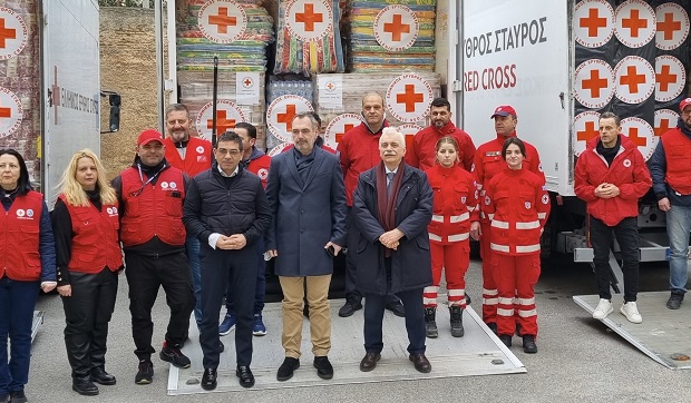 Ελληνικός Ερυθρός Σταυρός: Ξεκίνησε το κομβόι της αγάπης μεταφέροντας 40 τόνους ανθρωπιστικής βοήθειας στους σεισμόπληκτους της Τουρκίας