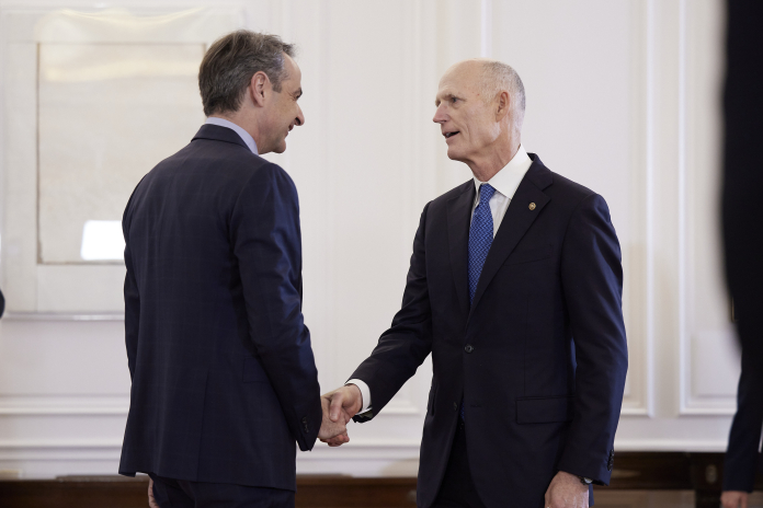 Συνάντηση Κυρ. Μητσοτάκη με τον Αμερικανό γερουσιαστή Ρικ Σκοτ