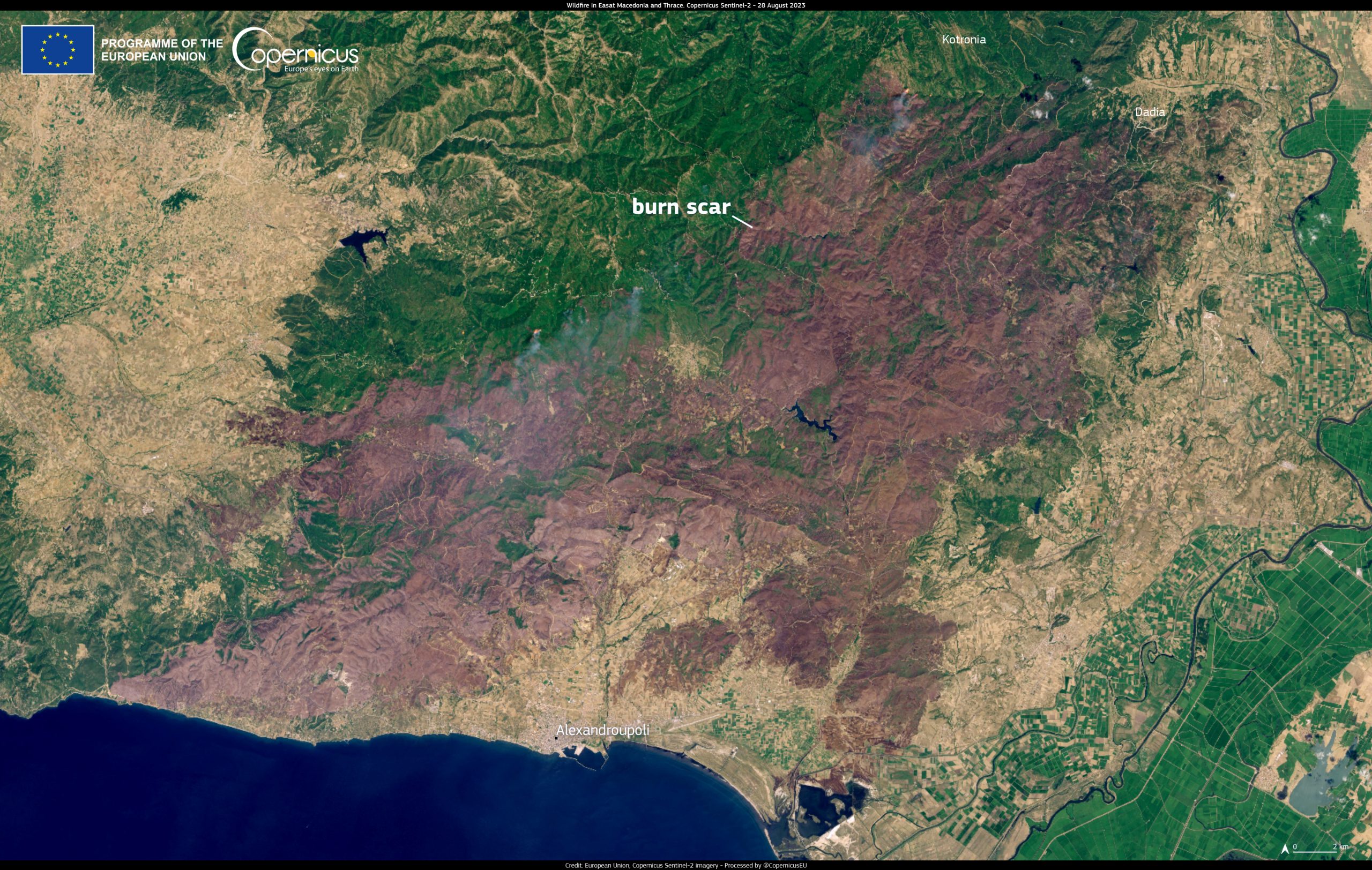 Φωτιά στον Έβρο – Copernicus: Πάνω από 800.000 καμένα στρέμματα στην τεράστια πυρκαγιά – Η μεγαλύτερη πυρκαγιά στην Ελλάδα συνεχίζεται