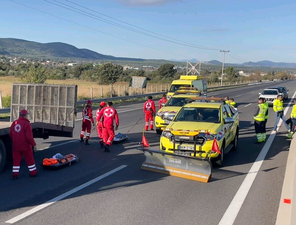 Ο Ελληνικός Ερυθρός Σταυρός συμμετείχε σε μεγάλη άσκηση της Νέας Οδού για την αντιμετώπιση έκτακτων καιρικών φαινομένων