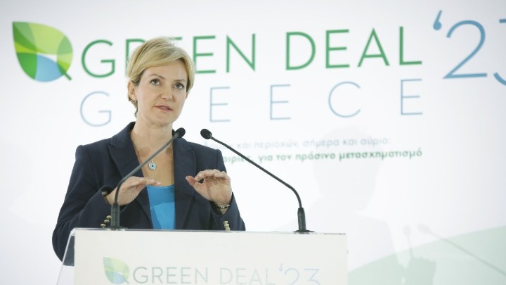 Αλεξάνδρα Σδούκου – 3ο ΣΥΝΕΔΡΙΟ GREEN DEAL GREECE: Στοχευμένη η στήριξη στους λογαριασμούς ενέργειας