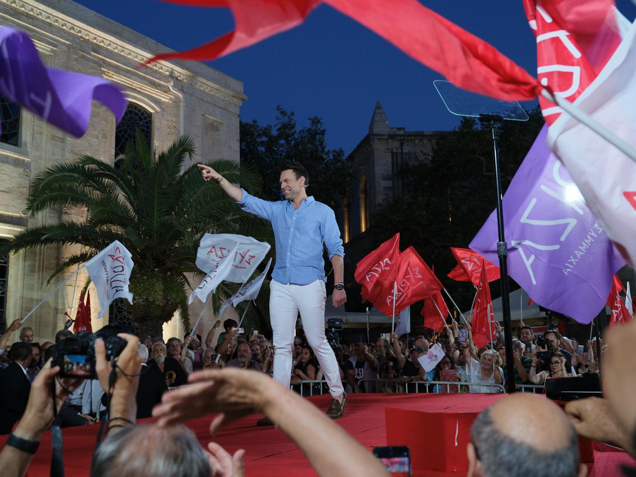 Στέφανος Κασσελάκης από το Ηράκλειο Κρήτης: «Σας καλώ να σημάνουμε το τέλος της αλαζονείας»