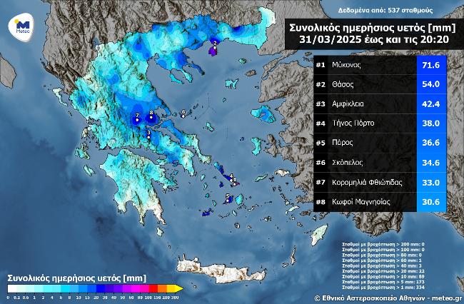 Σφοδρή κακοκαιρία έπληξε τις Κυκλάδες: Ζημιές και κλειστά σχολεία