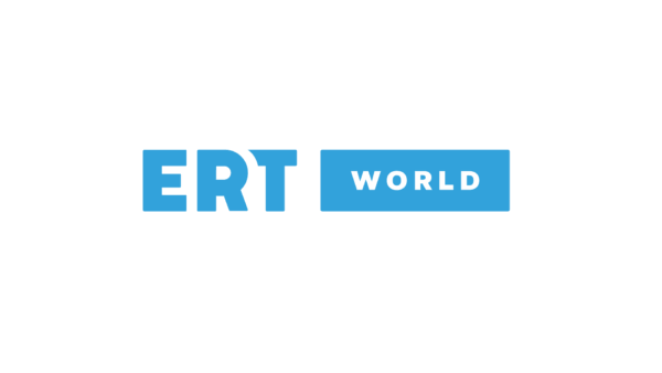 Το λογότυπο ERT WORLD που αναφέρεται στη συναυλία της Εθνικής Συμφωνικής Ορχήστρας της ΕΡΤ στην Όπερα του Καΐρου.