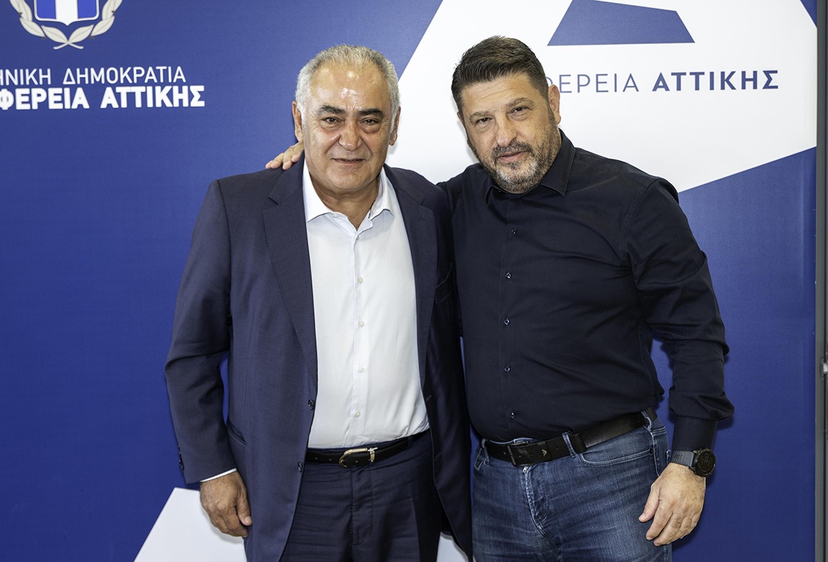 Συνάντηση εργασίας του Προέδρου του Ε.Ε.Α. Γ. Χατζηθεοδοσίου με τον Περιφερειάρχη Αττικής Ν. Χαρδαλιά