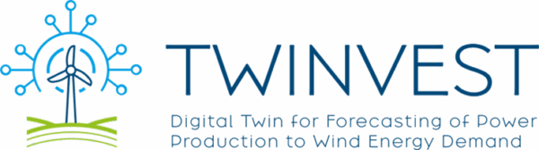 Λογότυπο του Ευρωπαϊκού Ερευνητικού Έργου TWINVEST, που αφορά την πρόβλεψη παραγωγής ενέργειας από αιολική ενέργεια.