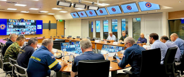 Συνεδρίαση Πολιτικής Προστασίας για την αντιμετώπιση των θυελλωδών ανέμων με συμμετοχή στελεχών.