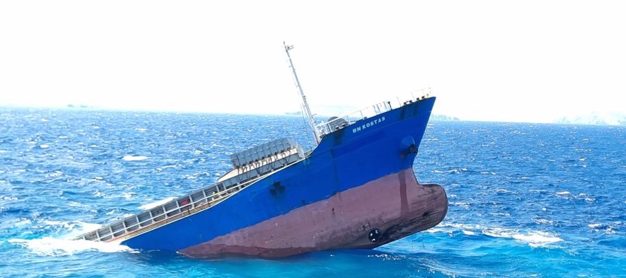 Λιμενικό: Κάθετη βύθιση του φορτηγού (Φ/Γ) πλοίου «MN KOSTAS»