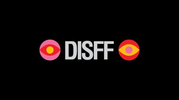 Λογότυπο του 48ου Φεστιβάλ Δράμας (DISFF) με σήμανση για ενημέρωση σχετικά με τα βραβεία.