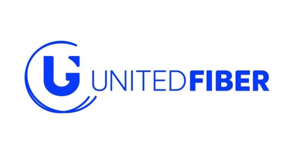 Το λογότυπο της United Fiber που αντιπροσωπεύει την κάλυψη FTTH σε σπίτια και επιχειρήσεις.