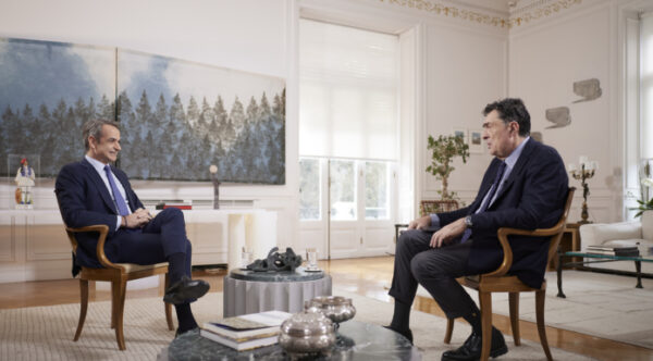 Ο Κυριάκος Μητσοτάκης στη συνέντευξη στον Αλέξη Παπαχελά