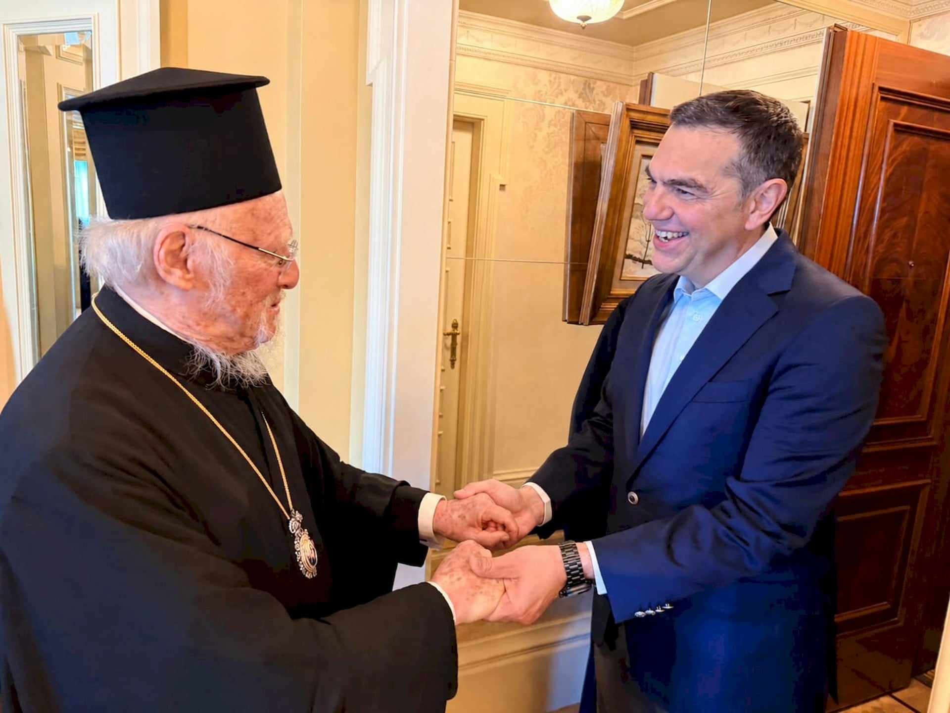 Τσίπρας – Βαρθολομαίος: Κοινές ανθρωπιστικές αξίες