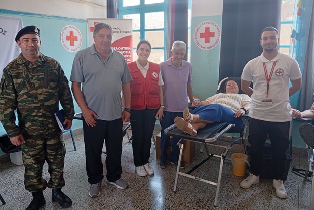 Ο Ελληνικός Ερυθρός Σταυρός υλοποίησε μεγάλη εθελοντική αιμοδοσία στην ακριτική Κάσο