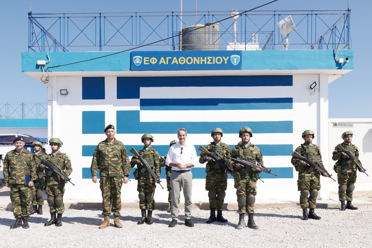Μήνυμα Μητσοτάκη από το Αγαθονήσι: «Οι ακρίτες μας αισθάνονται ασφαλείς με ισχυρές Ένοπλες Δυνάμεις»