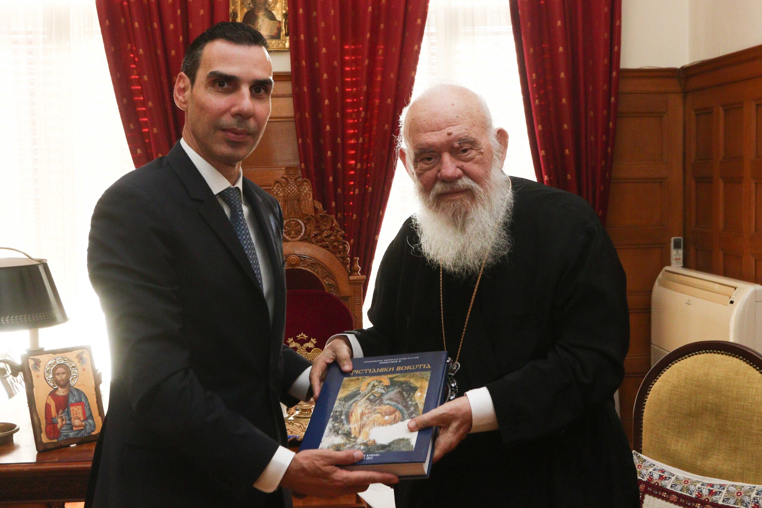 Συνάντηση Αρχιεπισκόπου Ιερωνύμου με τον Υφυπουργό Υγείας Μάριο Θεμιστοκλέους