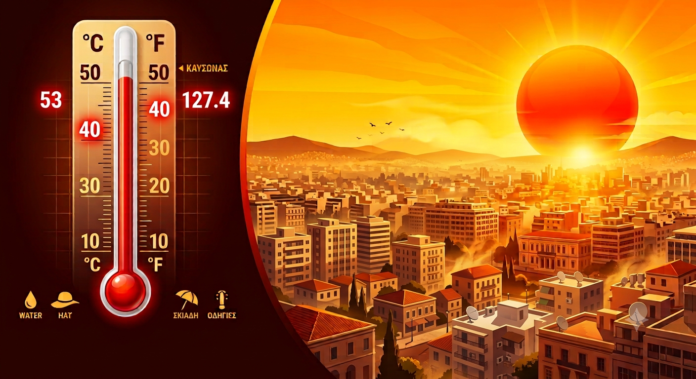 Έκτακτο δελτίο ΕΜΥ: Καύσωνας με 43άρια και Αττική 41